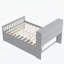 Structure de lit plateforme en bois avec bibliothèques de rangement et tablettes, quatre tiroirs-1011592489