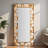 Retro Pine Rectangular High-Definition Full-Length Mirror