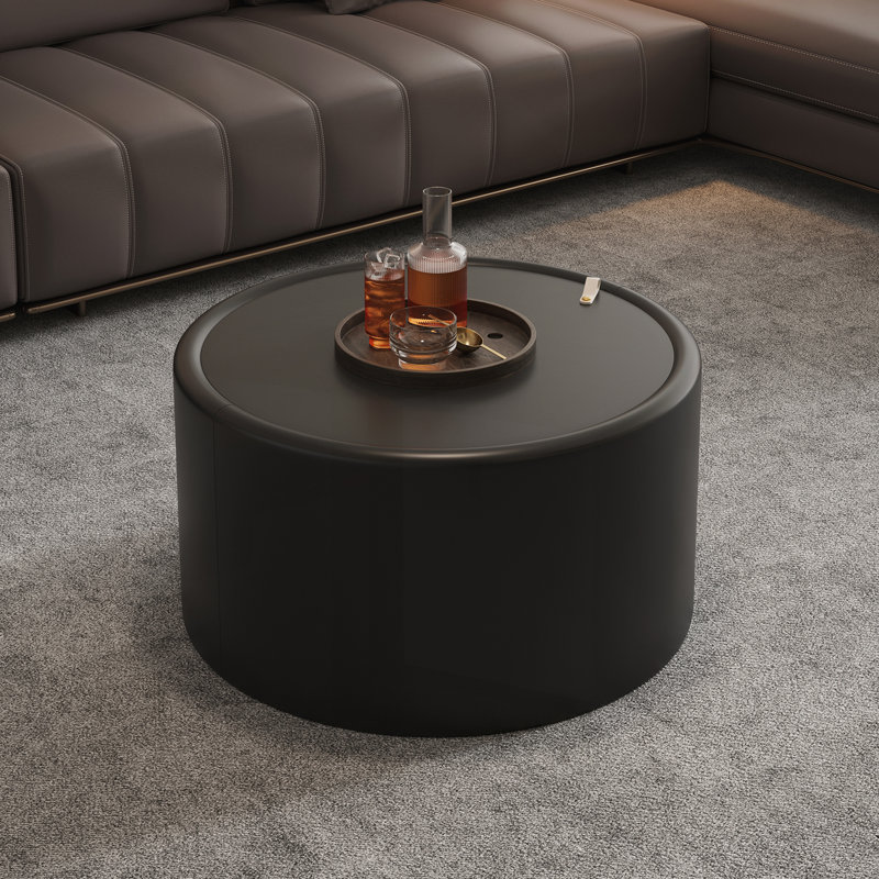 Table basse ronde, Noir