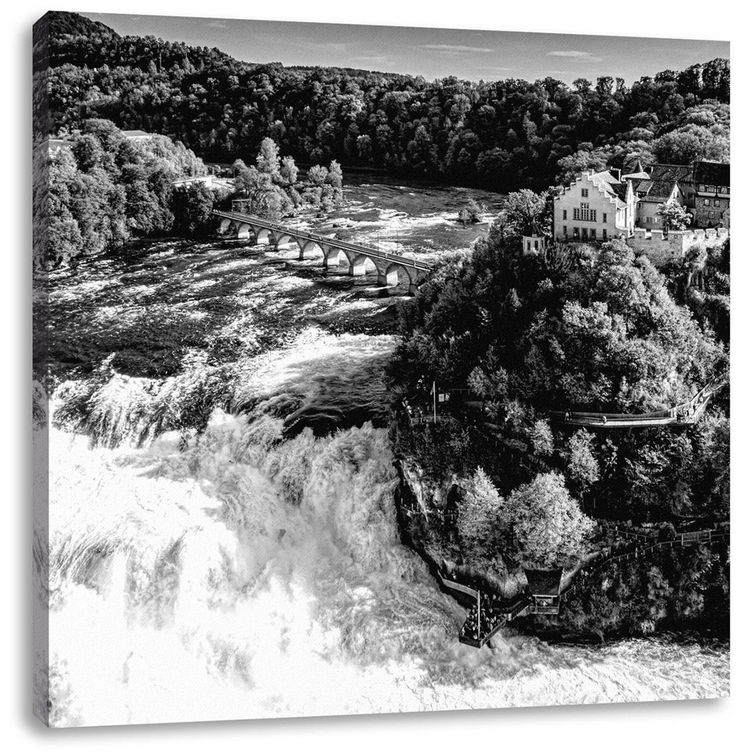 Leinwandbild Panorama des Rheinfalls in der Schweiz