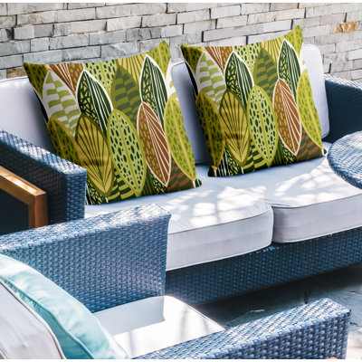 Abstract Outdoor Reversible Throw Pillow