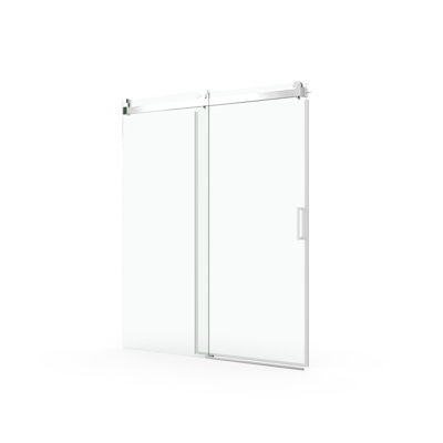 68 To 72 In. W X 76 In. H Sliding Frameless Soft-Close Shower Door With Premium 3/8 Inch (10Mm) Thick Tampered Glass