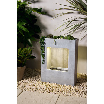 Burhan Outdoor Sculptural Fountain with Lights