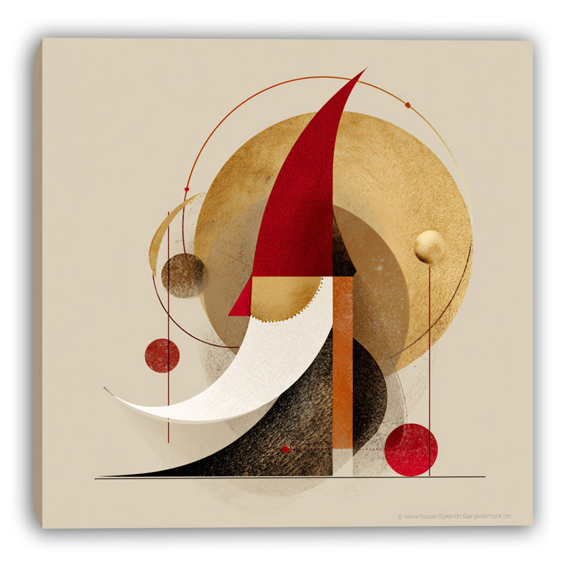 Art mural abstrait sur toile tendue, H 20 po x l 20 po