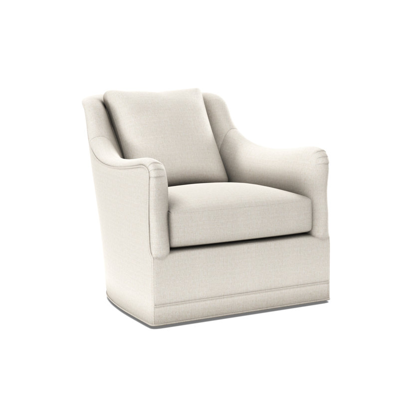 Arcadia English Arm Swivel Chair, Dresden Cloud