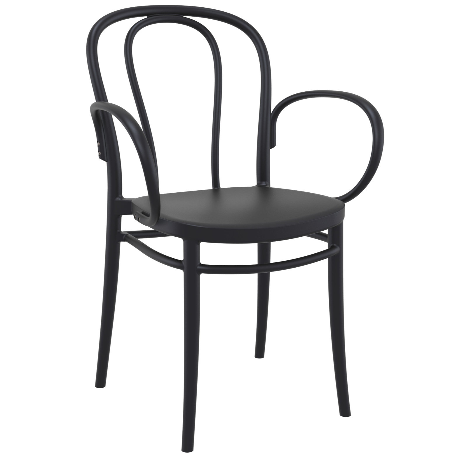 Farrah 28" Patio Bistro Set, Black