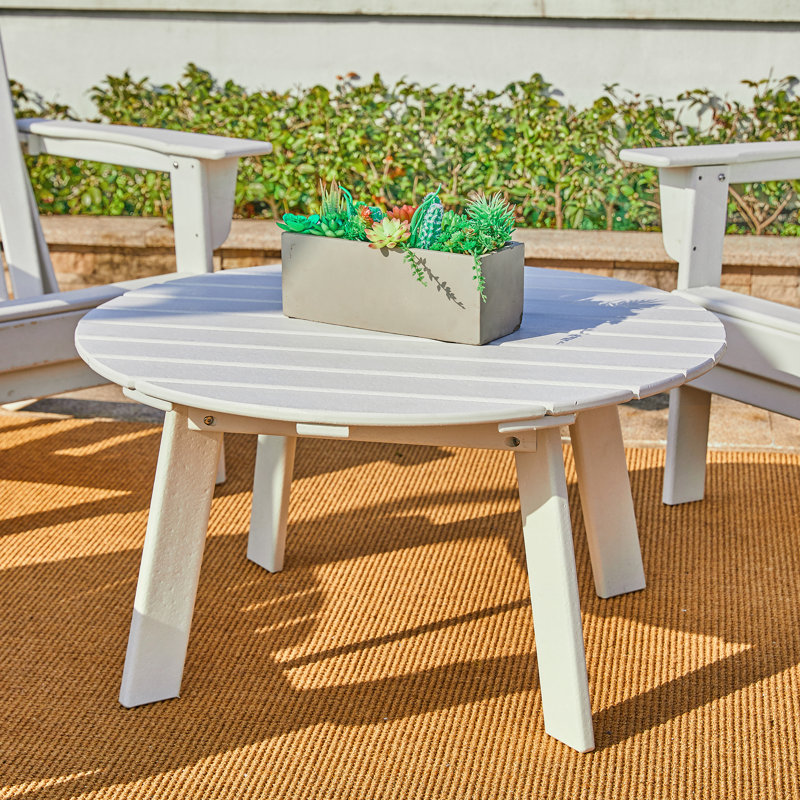 Table basse Ramonita, Blanc, H 19 po x l 35,5 po x P 35,5 po