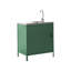 3 Piece Outdoor Kitchen Set with Sink VILAMA Metal Green