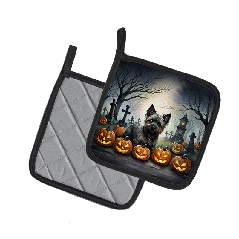 Cairn Terrier Spooky Halloween - paire de poignées