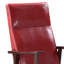 Chaise berçante rouge et espresso