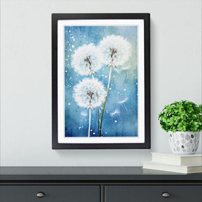 Dandelion Constructivism No.2 - Single Picture Frame Print on Wood