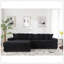 Canapés surdimensionnés en deux pièces, canapé en L, velours côtelé, méridienne gauche, avec accoudoirs, huit coussins décoratifs, canapé d'angle, facile à assembler-375816023-375816024