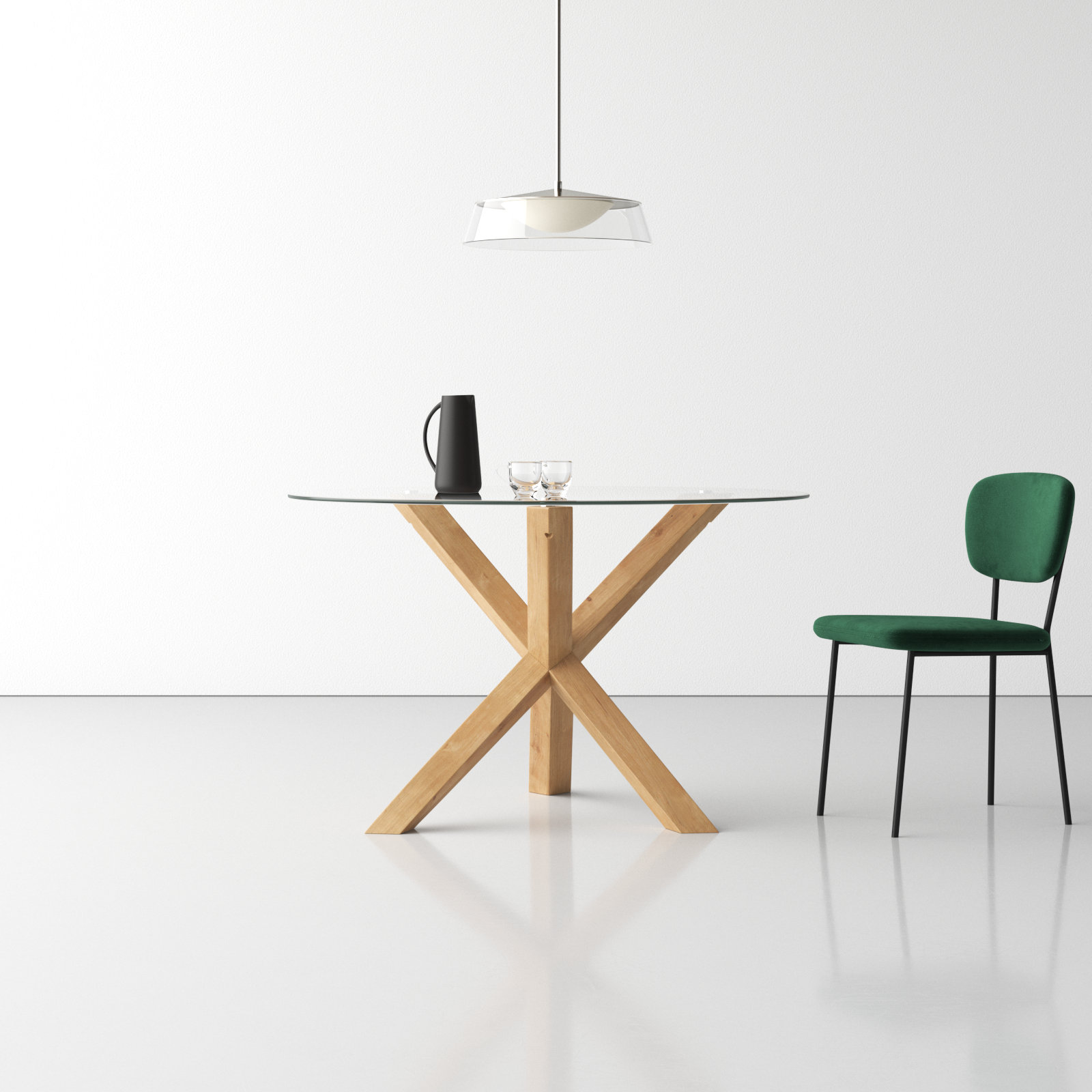 Barnett Round Dining Table, Natural, 30" H x 48" W x 48" L