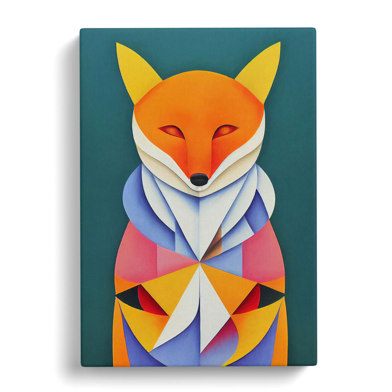 Fox Abstract Modern - Wrapped Canvas, 76cm H x 50cm W x 3cm D
