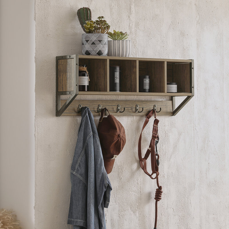 Swindell Wall 5 - Hook Wall Mounted Coat Rack