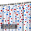 Rideau de douche avec 12 crochets Usa Celebration-937972268