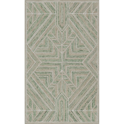 Tapis géométrique en laine touffeté à la main à motif géométrique chypre