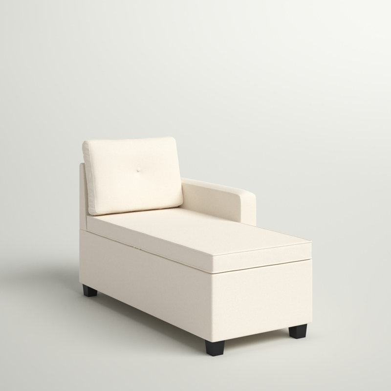 Chaise longue avec accoudoirs encastrés gauche avec rangement Fraley