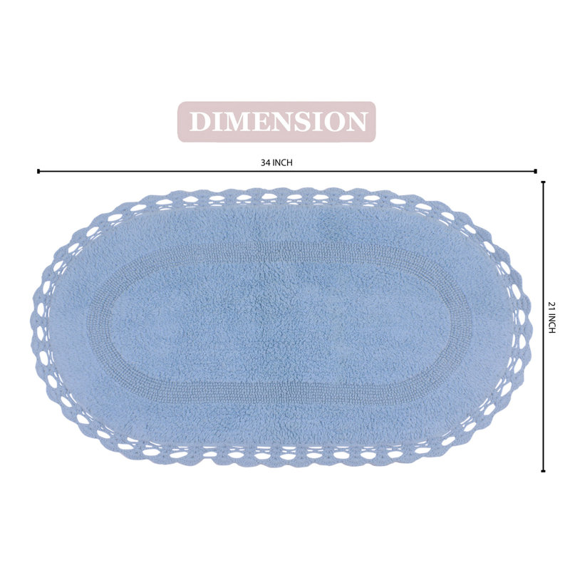 Tapis de bain doux, bleu, l 21 po x L 34 po