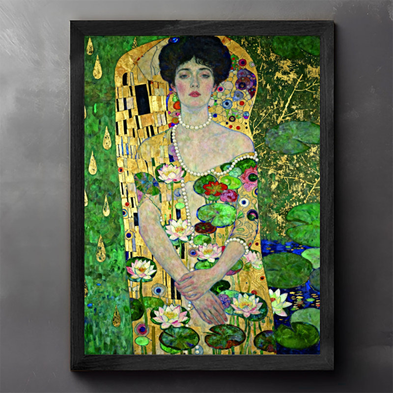 Art mural rétro avec jupe de fleur noire rétro, H 17 po x l 13 po