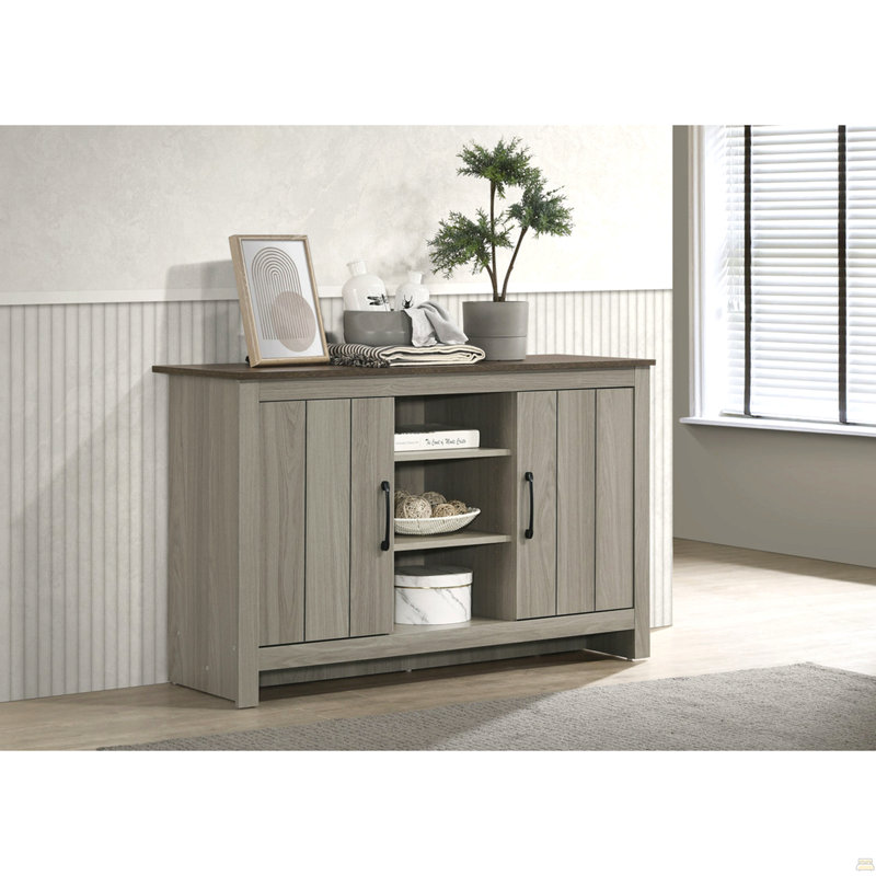 Armoire avec tablettes et portes d'armoire, Gris