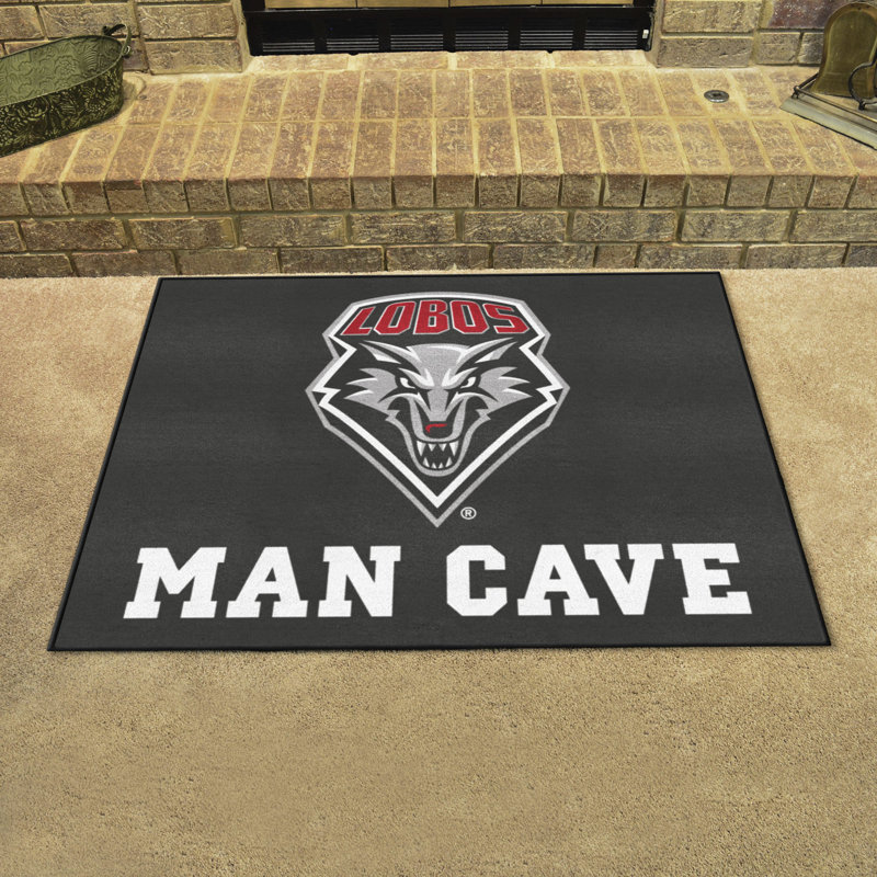 Black Tufted Nylon University of New Mexico Sports Rug