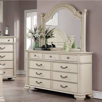 Commode 9 tiroirs avec miroir Roadde