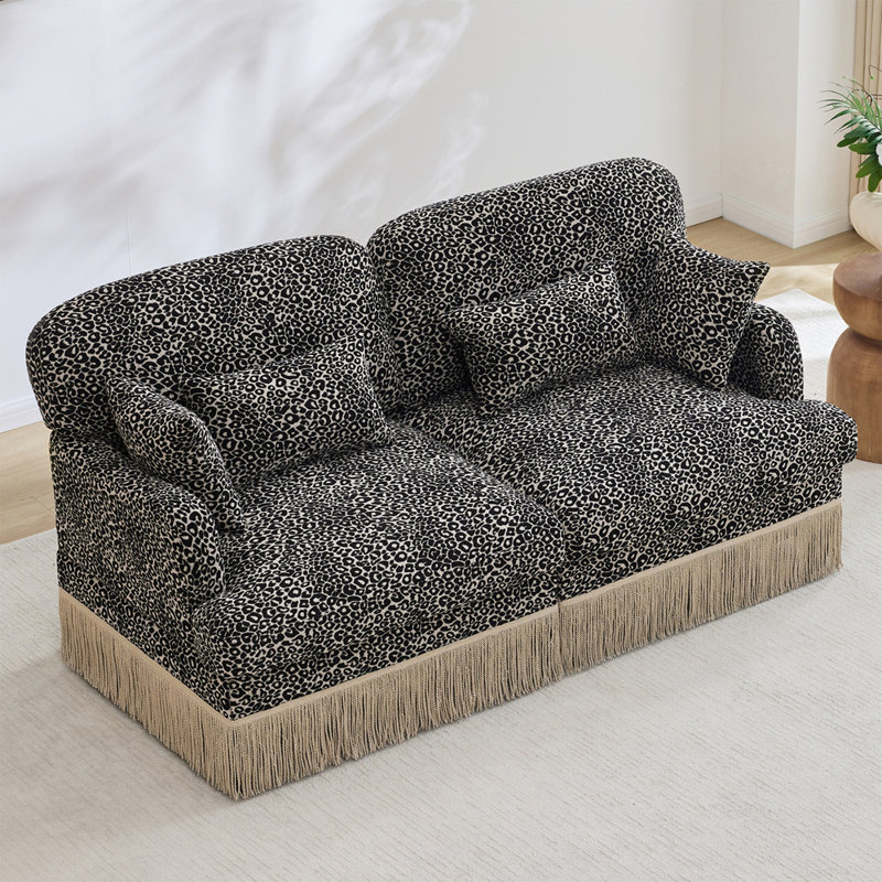 Canapé Comfy Chenille Leopard, Kaki
