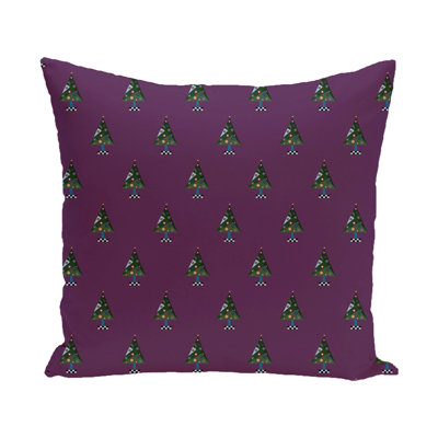 Crazy Christmas Geometric Reversible Throw Pillow
