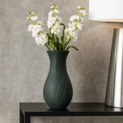 Daileen Handmade Abstract Crackle Ceramic Vase – Modern Gray Porcelain Table Vase for Living Room, Bedroom, or Entryway Decor
