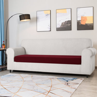 Spandex Texture Box Cushion Loveseat Slipcover