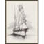 Sailboat Resting on Calm Waters by Eli Jones Framed Mounted Canvas Wall Art Print-2027073935