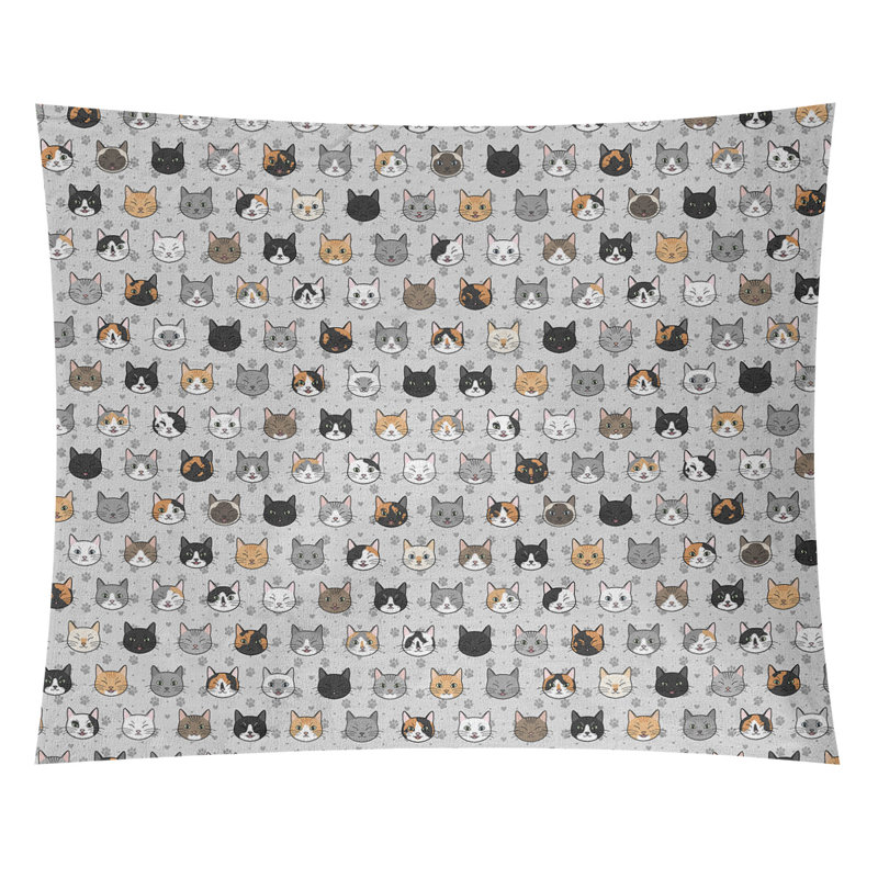 Tapisserie kitty chat par katelyn elizabeth Avicia, Intérieur, H 91 po x l 107,5 po