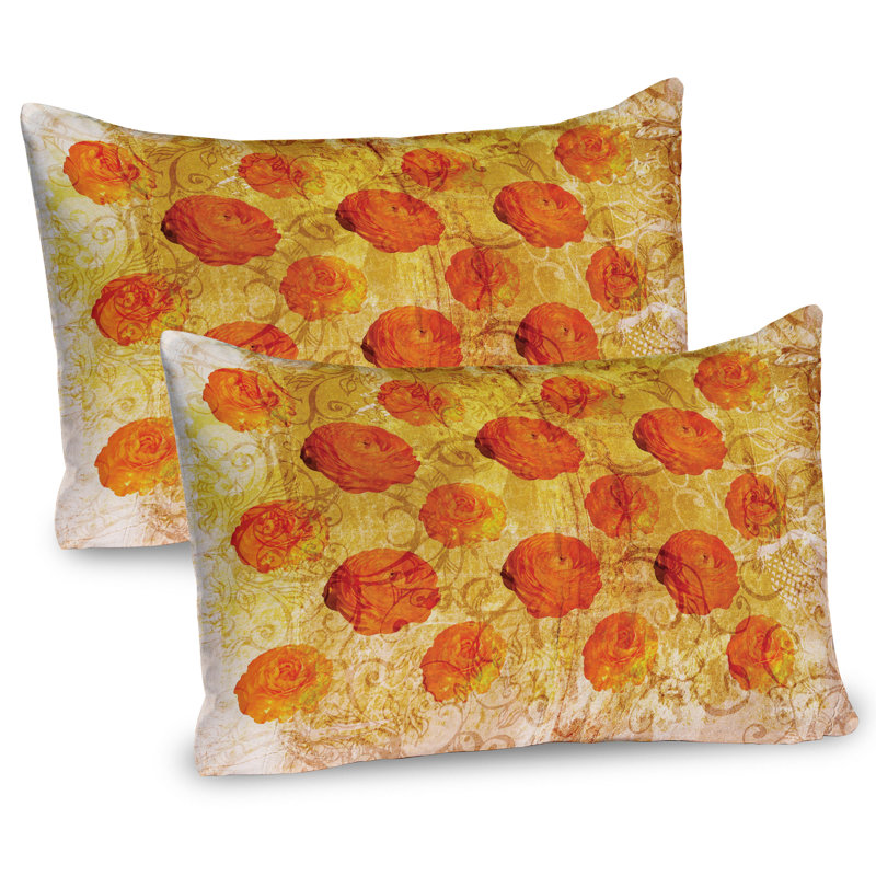 Ensemble de 2 taies décoratives orange Ambesonne, H 20 po x l 36 po