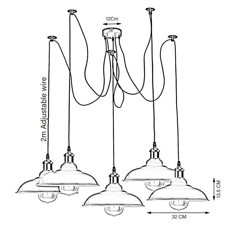 London 5 - Light Pendant, Orange