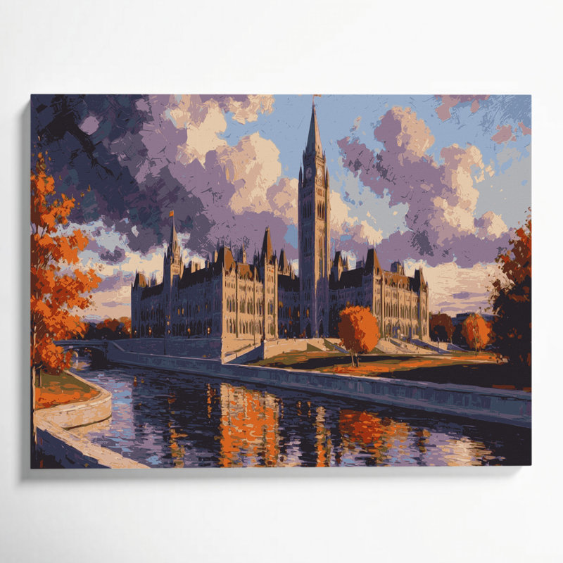 Art urbain sur toile, villes Ottawa, Ontario, H 11 po x l 14 po