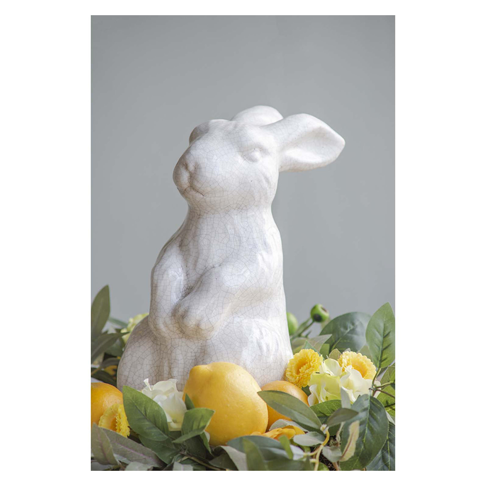 Glazed Standing Rabbit Statue