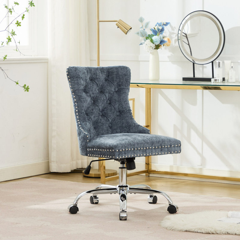 Chaise de bureau Furniture, Chenille bleu clair