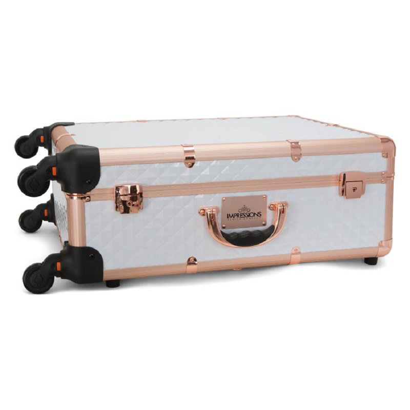 Trousse de voyage avec support Slaycase Pro Vanity, Blanc/Or rose