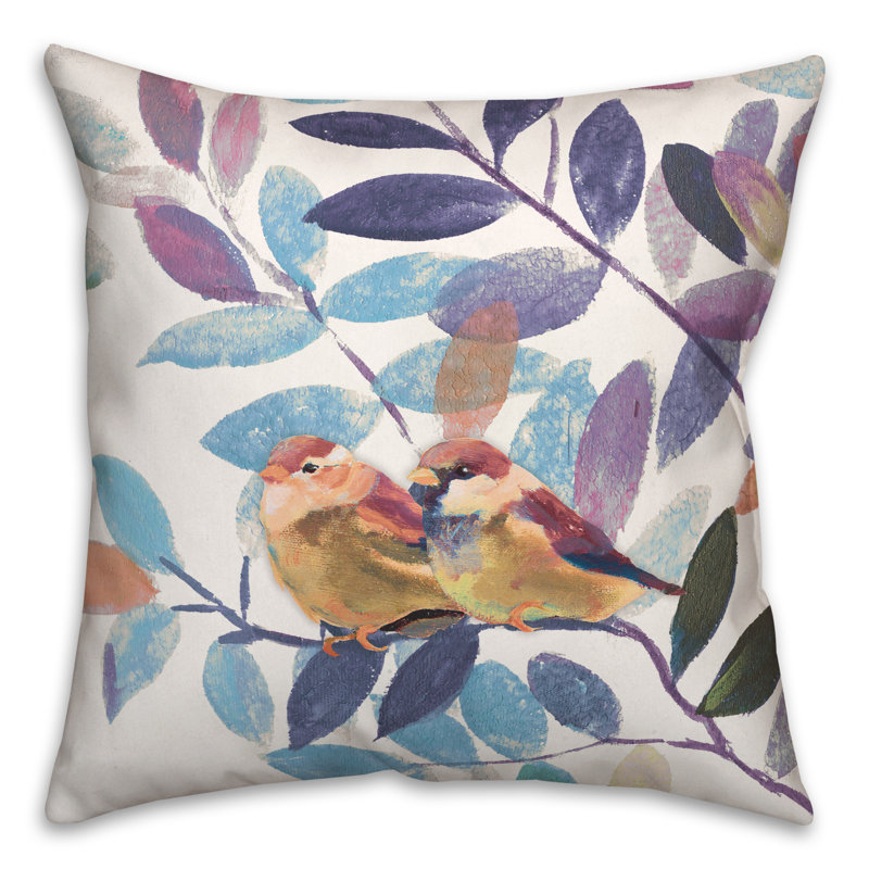 Outdoor Reversible Throw Pillow, Purple