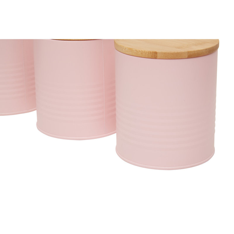 Alton Metal Jar - Set of 3, Pink