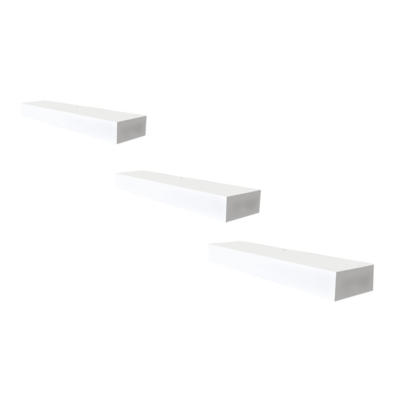 Rayne Poplar Floating Shelves, 3" H x 14" W x 4" D