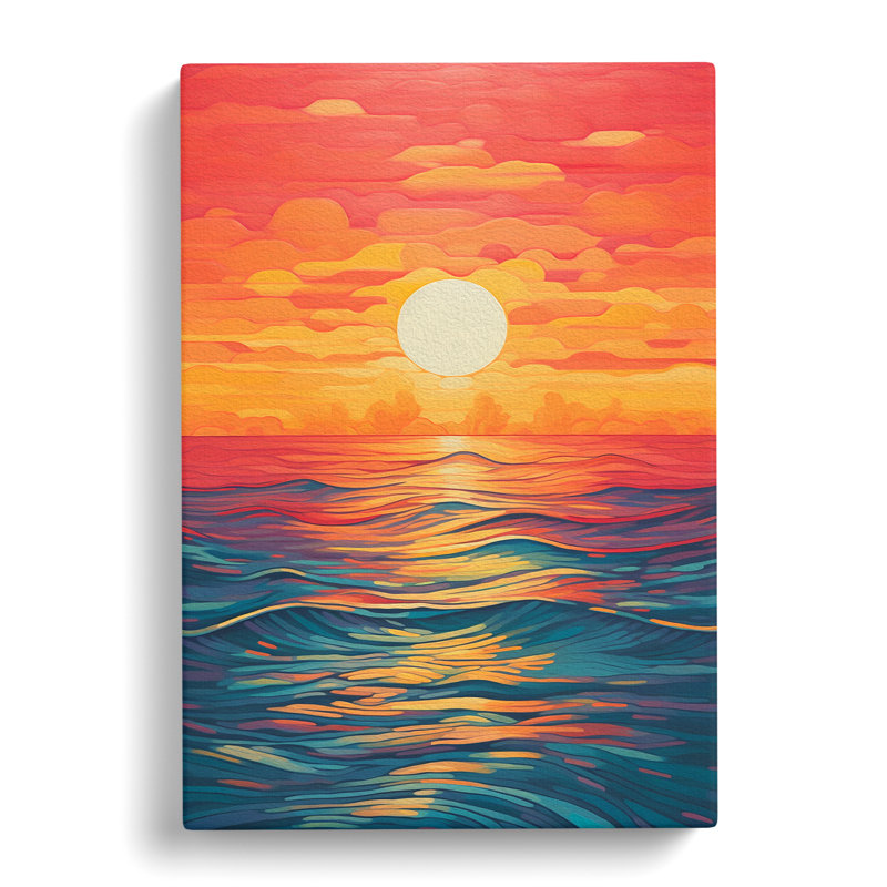 Seascape Colour Field Art - Wrapped Canvas, 76cm H x 50cm W x 3cm D