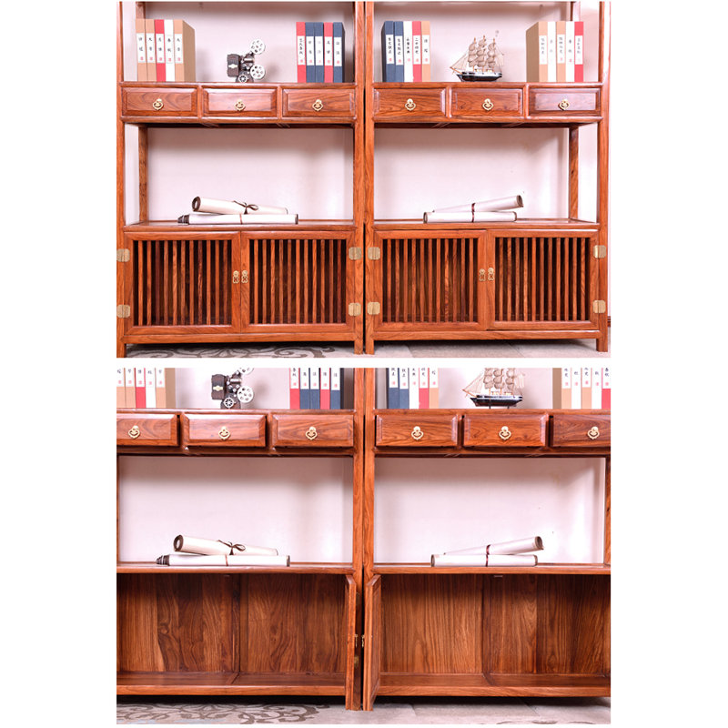 New Chinese Retro Minimalist Style Bookcase
