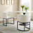 Upholstered Faux Leather Dining Chairs Modern Arm Chairs-2043675859-2043675855