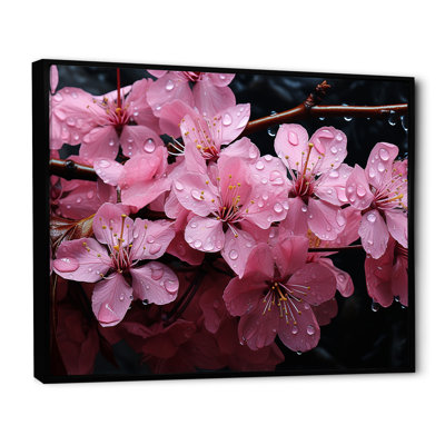 Fleur de cerisier rose, joyau de jardin II - art mural cerisier en fleurs