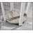 Contemporary Round End Table with Shelf, Gray