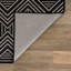 Tapis de sol à chevrons noirs et diamants, lavable à la machine, en polyester avec envers antidérapant-289589190