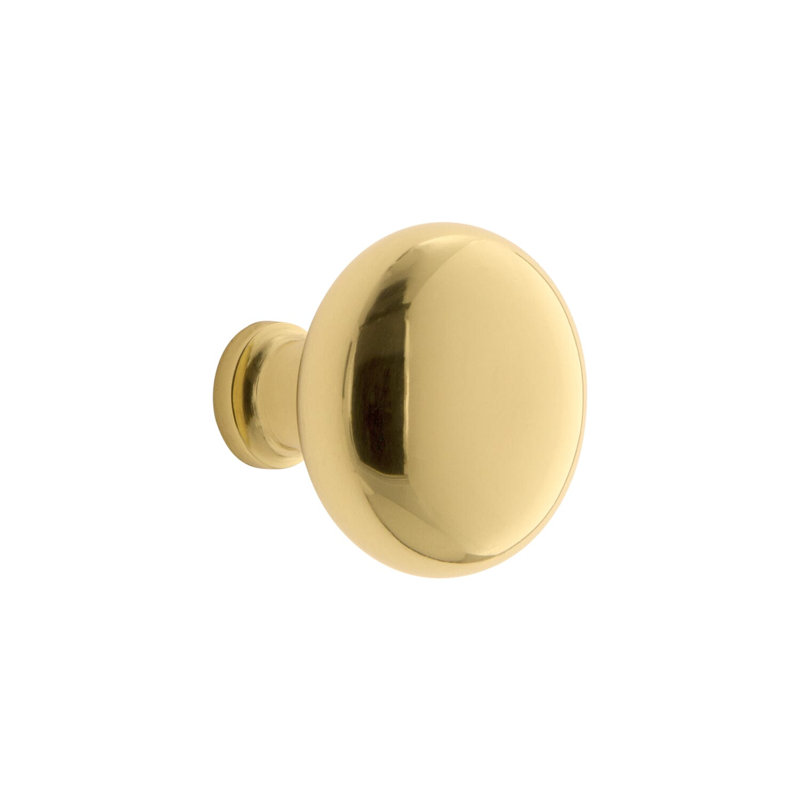 Fifth Avenue Cabinet Knob, Polished Brass