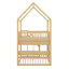 Structure de lit double pleine grandeur en forme de maison avec grand espace sous le lit-608763799